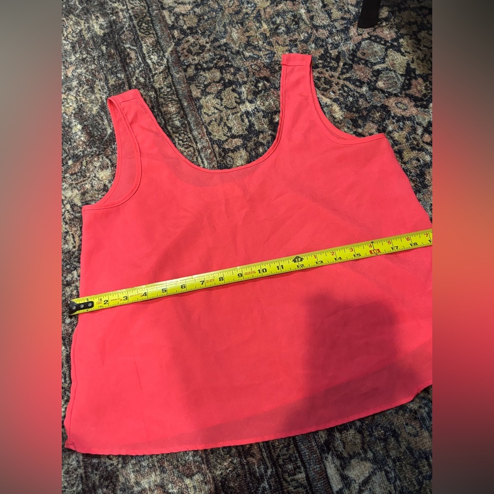 Coral Tank Top Women's One Heart Medium - Picture 3 of 7